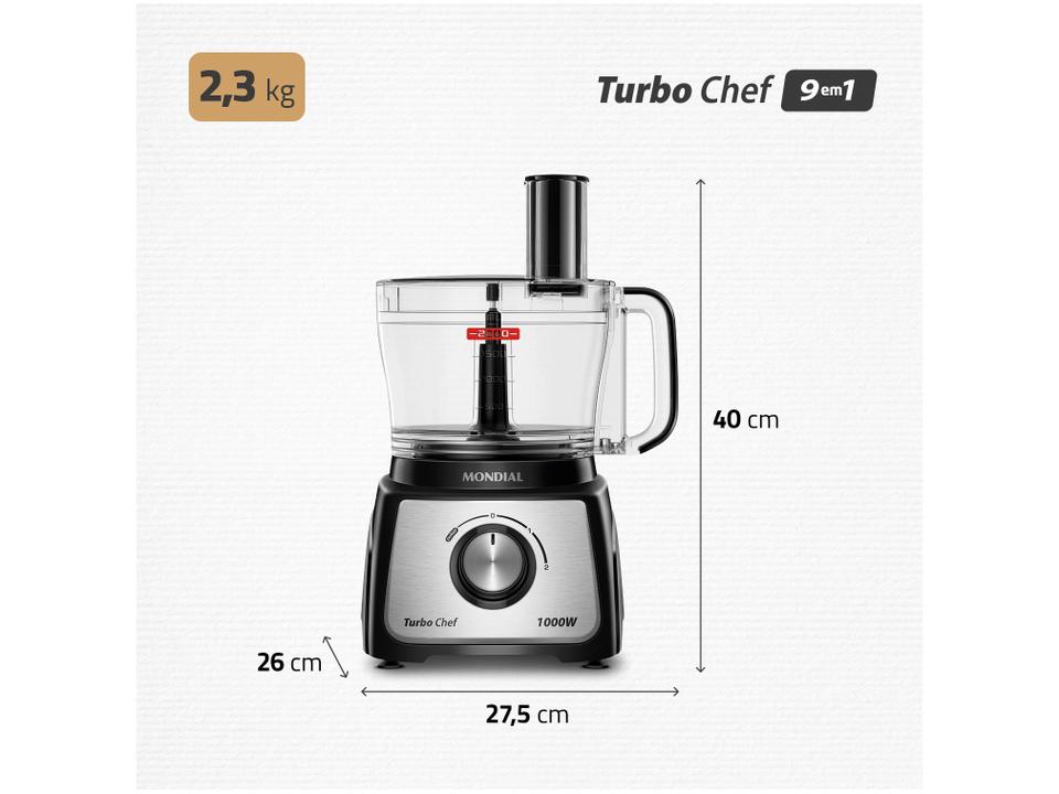 Multiprocessador de Alimentos Mondial Preto - 9
