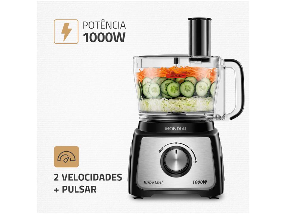 Multiprocessador de Alimentos Mondial Preto - 2