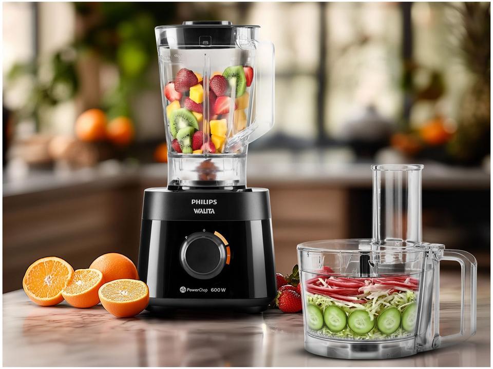 Multiprocessador de Alimentos Philips Walita 600W Preto PowerChop RI7300 5 Funções - 2
