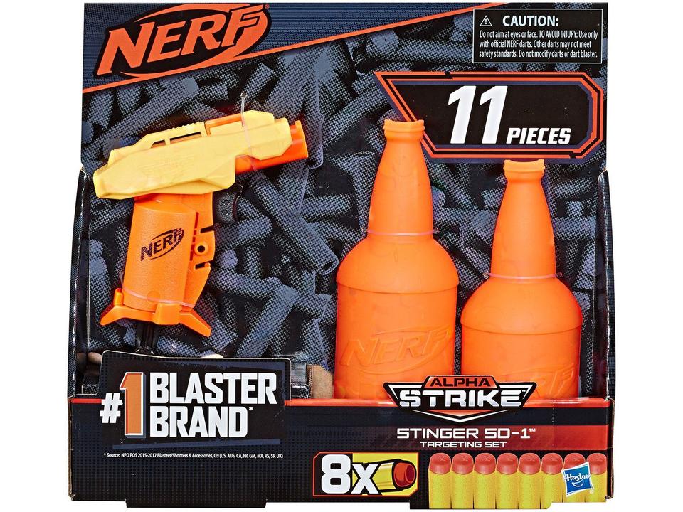 Nerf Alpha Strike Stinger com Target Hasbro - 8 Dardos com Acessórios - 9