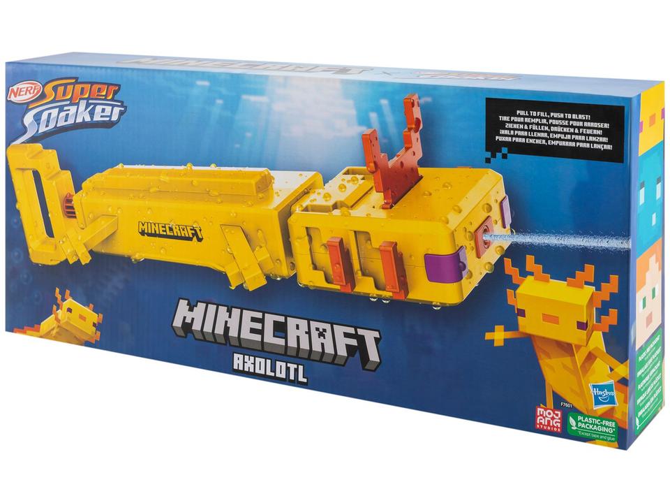 Nerf de Água Super Soaker Minecraft Axolotl - 10