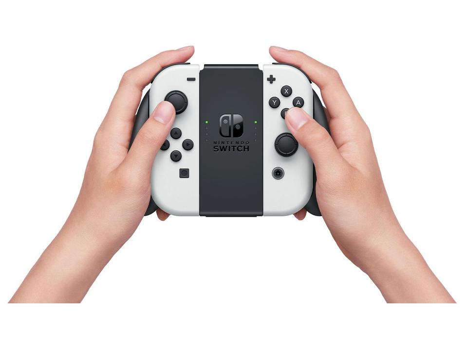 Nintendo Switch OLED 64GB 2 Controles Joy-Con Branco e Preto com Super Mario Bros. Wonder e 3 Meses de Nintendo Switch Online - 2
