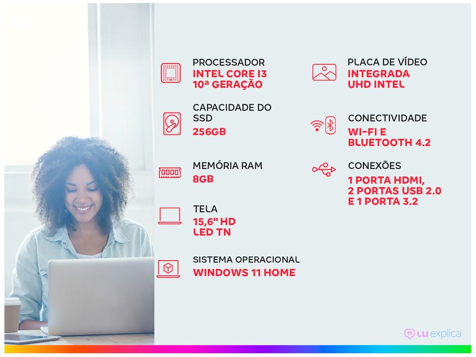 Notebook Acer Aspire 3 Intel Core i3 8GB 256GB SSD - 1