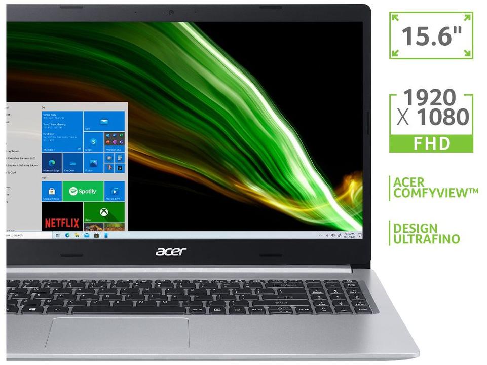 Notebook Acer Aspire 5 A515-54-57EN Intel Core i5 - 8GB 256GB SSD 15,6” Full HD LED Windows 10 - 7