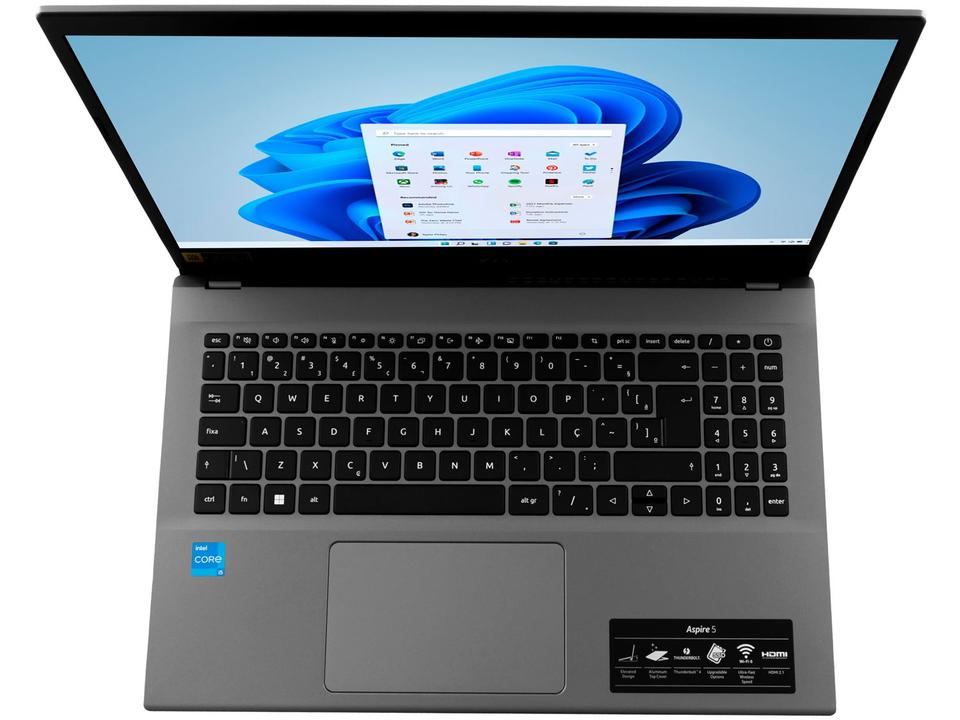 Notebook Acer Aspire 5 Intel Core i5 12450H 8GB RAM 512GB SSD 15,6” Full HD Windows 11 A515-57-565J - 9