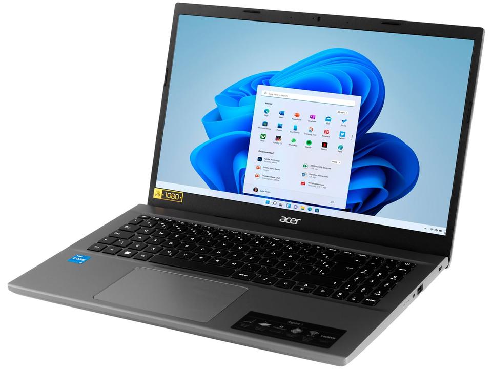 Notebook Acer Aspire 5 Intel Core i5H 8GB 512GB SS - 15,6” Full HD Windows 11 A515-57-565J - 1