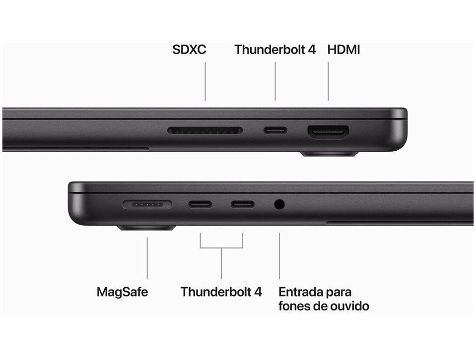 Notebook Apple Macbook Pro 14” M3 16GB RAM 1TB SSD Cinza-espacia - 5