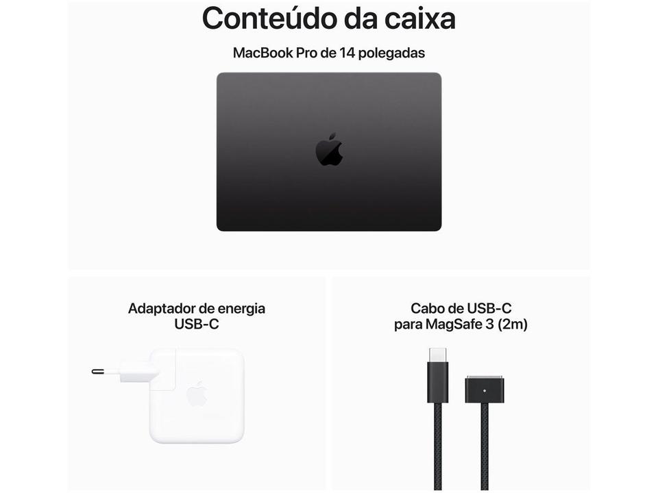 Notebook Apple Macbook Pro 14” M3 16GB RAM 1TB SSD Cinza-espacia - 9