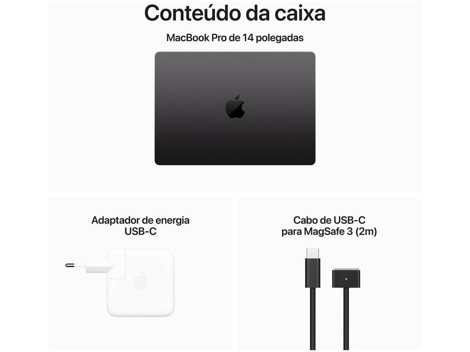 Notebook Apple Macbook Pro 14” M3 16GB RAM 1TB SSD Cinza-espacial - 9