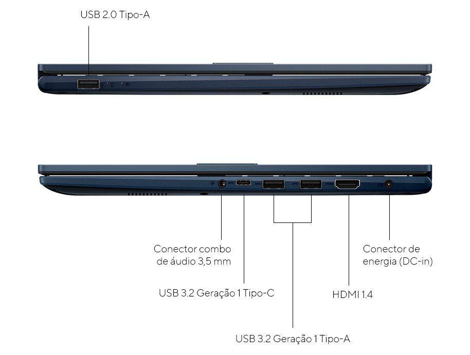 Notebook ASUS Vivobook 15 X1504VA-NJ1746 Intel Core i5 16GB RAM 512GB SSD 15,6" Full HD Linux 90NB10J1-M027A0 - 9
