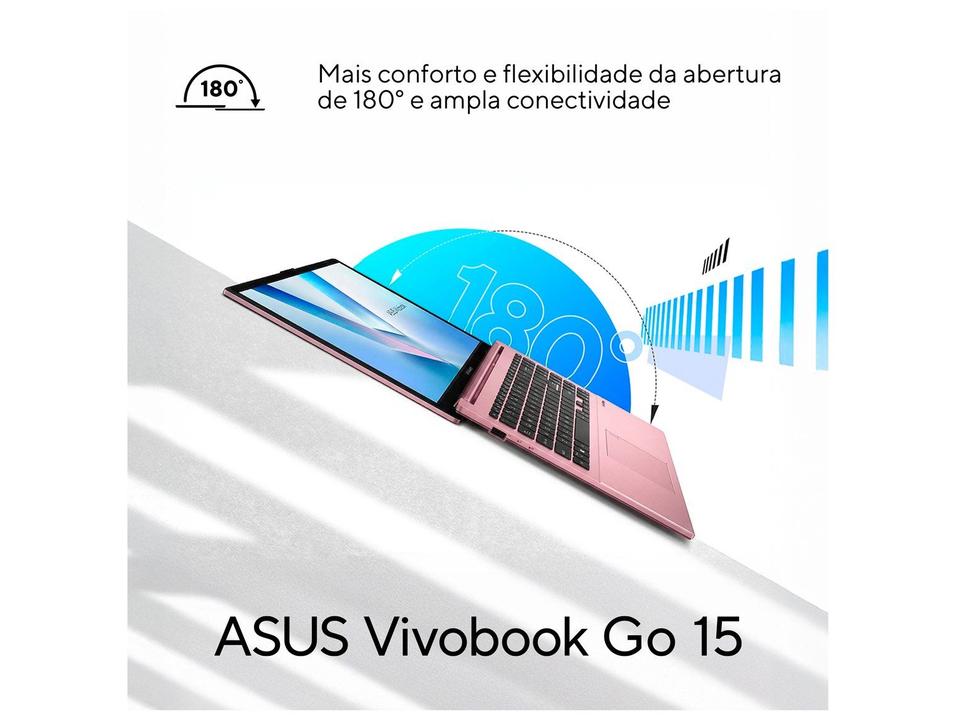 Notebook ASUS Vivobook Go 15 E1504FA-BQ5313WS AMD Athlon 4GB RAM 128GB SSD 15,6" Full HD Windows 11 Microsoft 365 Personal Office 90NB0ZR5-M07ED0 Rosa - 5