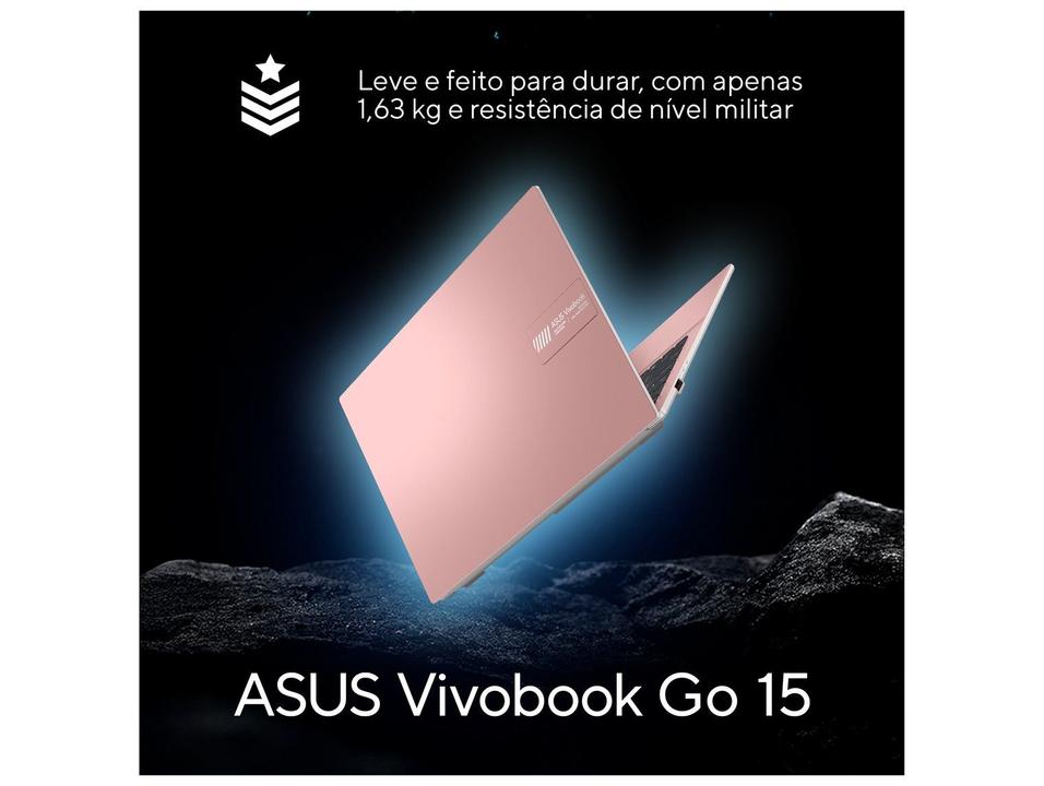 Notebook ASUS Vivobook Go 15 E1504FA-BQ5313WS AMD Athlon 4GB RAM 128GB SSD 15,6" Full HD Windows 11 Microsoft 365 Personal Office 90NB0ZR5-M07ED0 Rosa - 4