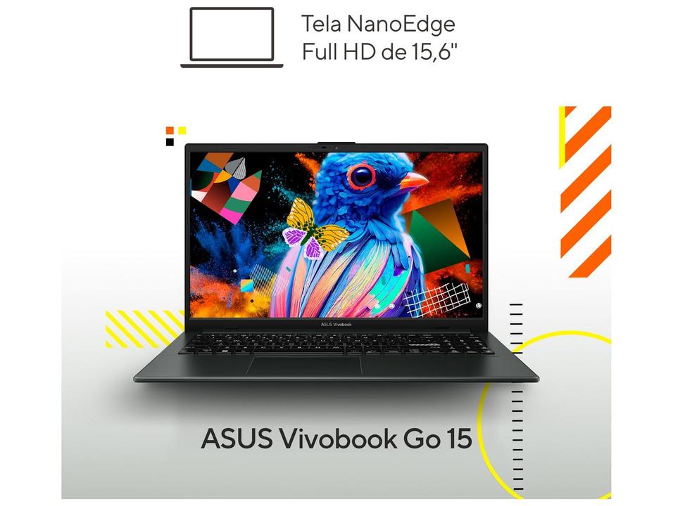 Notebook ASUS Vivobook Go 15 E1504FA-NJ1288 AMD Ryzen 5 7520U 16GB RAM SSD 15,6" Full HD Linux 90NB0ZR2-M028N0 - 5