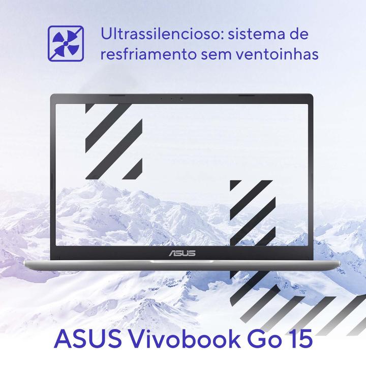 Notebook ASUS Vivobook Go 15 Intel Celeron 4GB RAM 128GB eMMC 15,6" UHD Rosa Windows 11+ Microsoft 365 Personal Office E510KA-BR833WS - 7