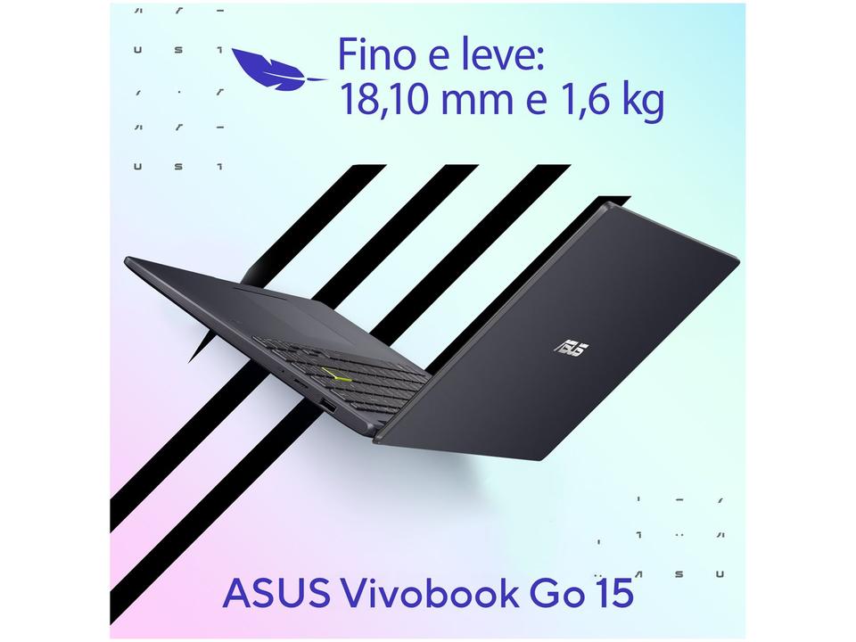 Notebook ASUS Vivobook Go 15 Intel Celeron 4GB RAM 128GB eMMC 15,6" UHD Star Black Windows 11+ Microsoft 365 Personal Office E510KA-BR808WS - 3