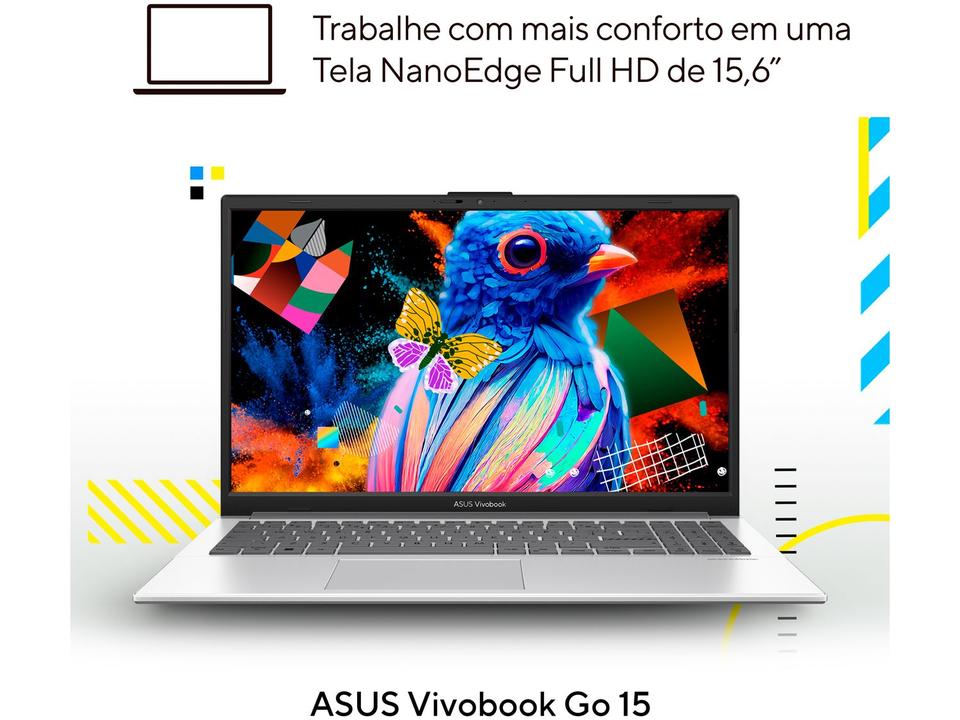 Notebook Asus Vivobook Go 15 Intel Core i3 N305 8GB RAM SSD 256GB Full HD Windows 11 E1504GA-NJ434W - 4