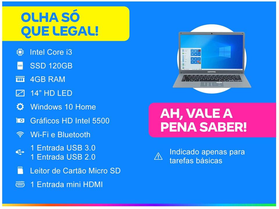 Notebook Compaq Presario CQ-27 Intel Core i3 4GB - 1