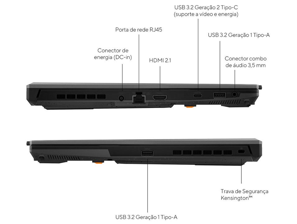Notebook Gamer ASUS TUF Gaming F16  Intel Core 5 210H 512GB SSD 16" FHD+ 144Hz IPS NVIDIA GeForce RTX 3050 6GB Linux KeepOS FX607VJ-RL015 - 21