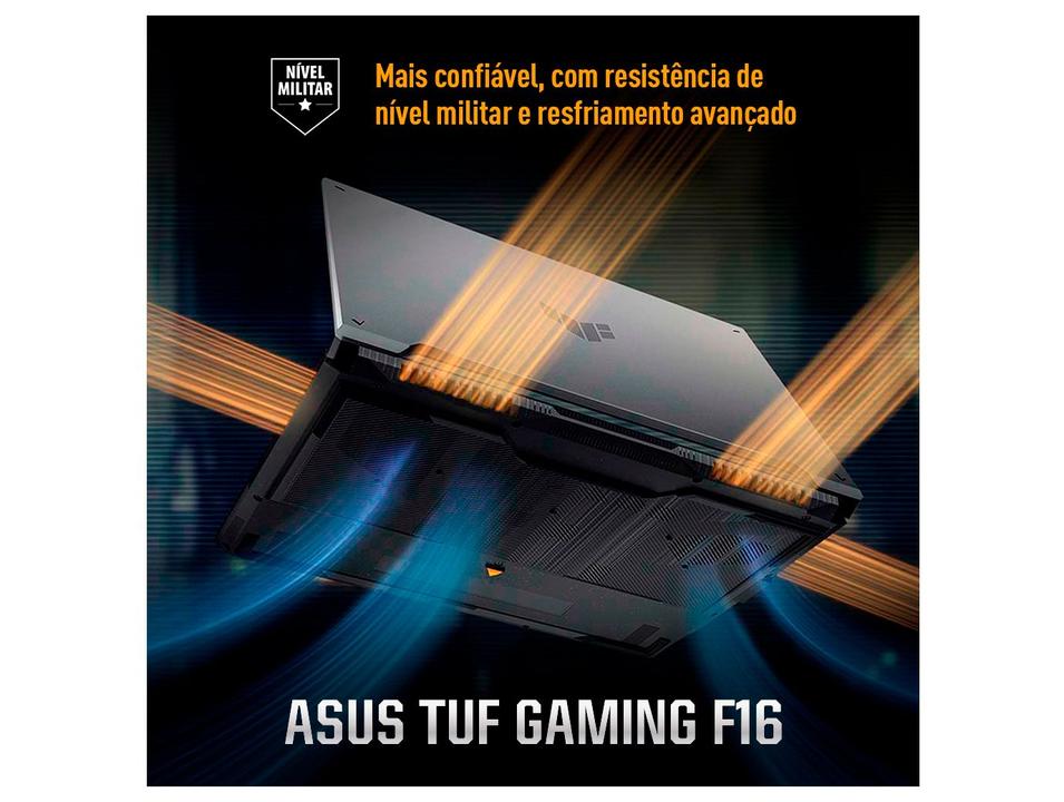 Notebook Gamer ASUS TUF Gaming F16  Intel Core 5 210H 512GB SSD 16" FHD+ 144Hz IPS NVIDIA GeForce RTX 3050 6GB Linux KeepOS FX607VJ-RL015 - 6
