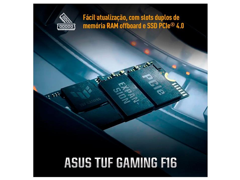 Notebook Gamer ASUS TUF Gaming F16  Intel Core 5 210H 512GB SSD 16" FHD+ 144Hz IPS NVIDIA GeForce RTX 3050 6GB Linux KeepOS FX607VJ-RL015 - 5