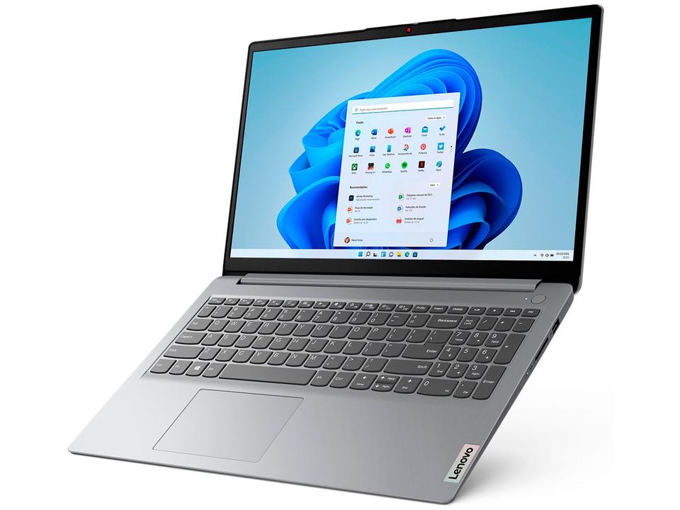 Notebook Lenovo IdeaPad 1i Intel Core i5 - 8GB RAM SSD 512GB Windows 11 15,6” 15IAU7 - 12
