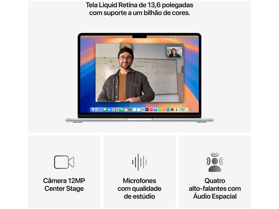 Notebook Macbook Air Apple 13" M4 16GB RAM SSD 256GB Prateado - 4