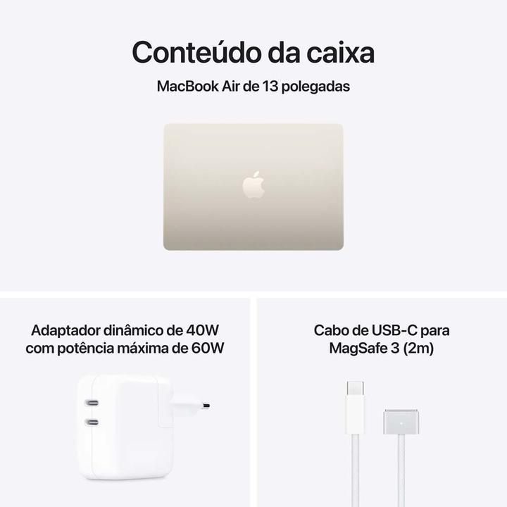 Notebook MacBook Air Apple 13" M5 16GB RAM 512GB SSD Estelar - 8