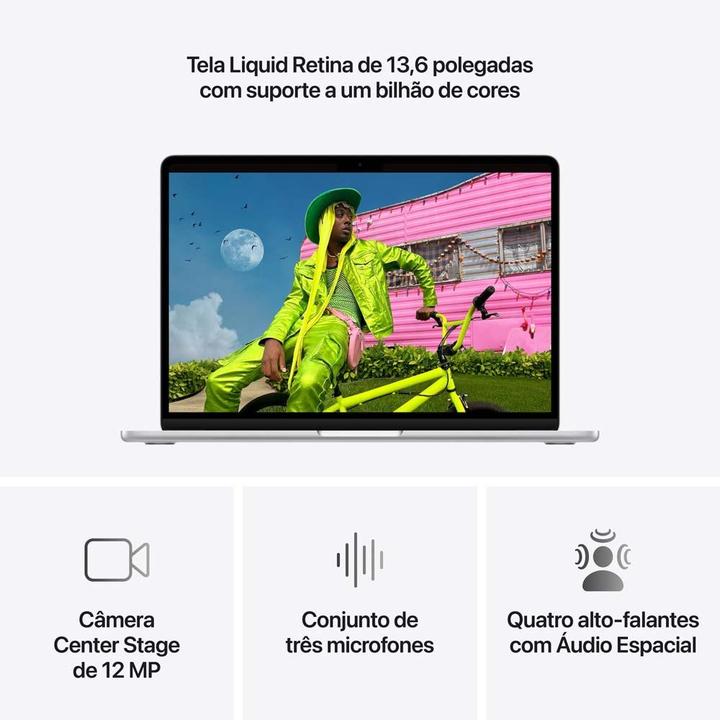 Notebook MacBook Air Apple 13" M5 16GB RAM 512GB SSD Prateado - 4