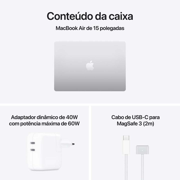 Notebook MacBook Air Apple 15" M5 16GB RAM 512GB SSD Prateado - 8