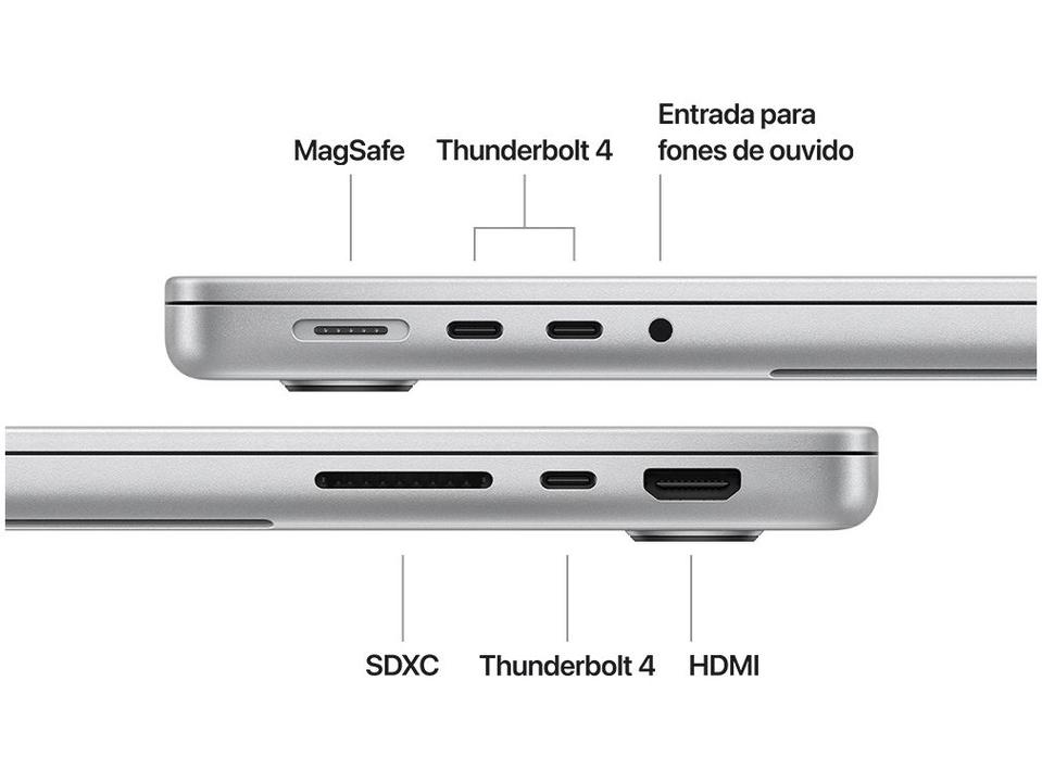 Notebook Macbook Apple Pro 14" M4 Pro 24GB RAM SSD 1TB Prateado - 6
