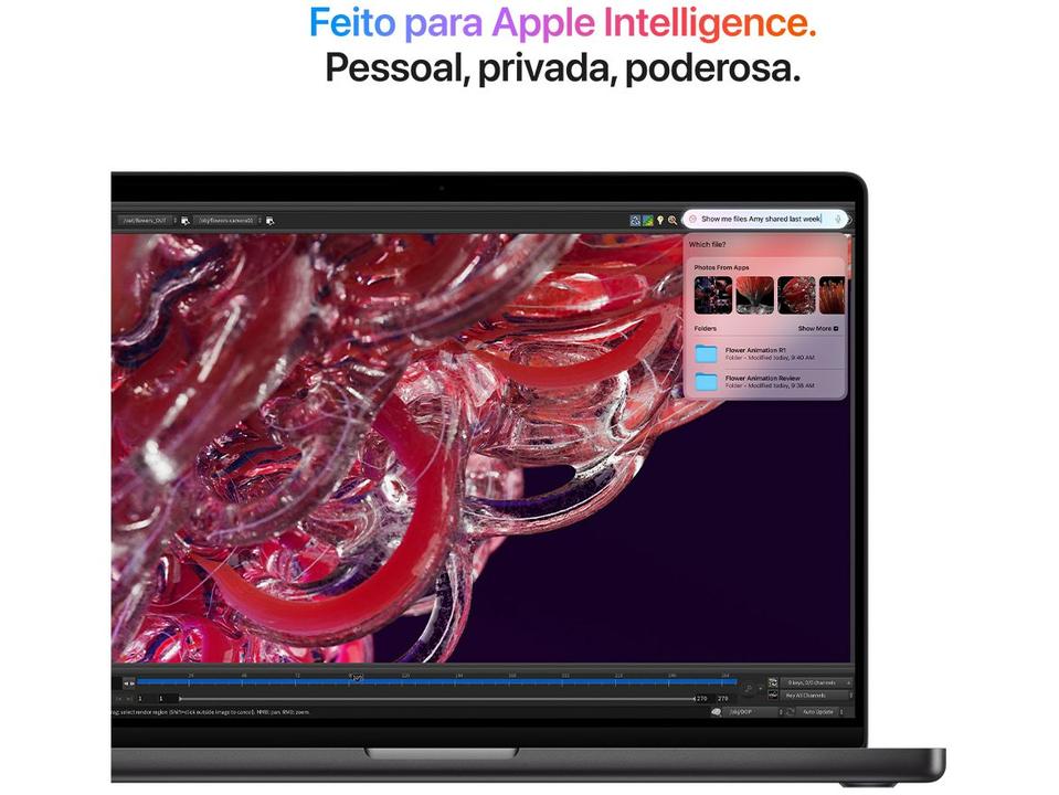 Notebook Macbook Apple Pro 16" M4 36GB RAM SSD 1TB Prateado - 4