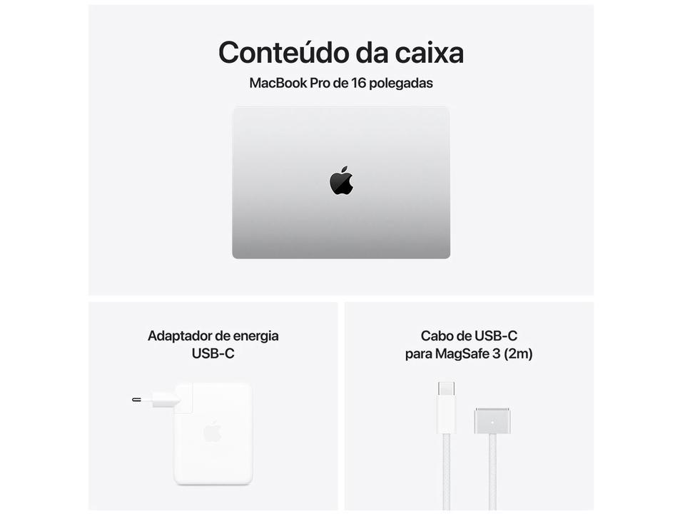 Notebook Macbook Apple Pro 16" M4 48GB RAM SSD 1TB Prateado - 7