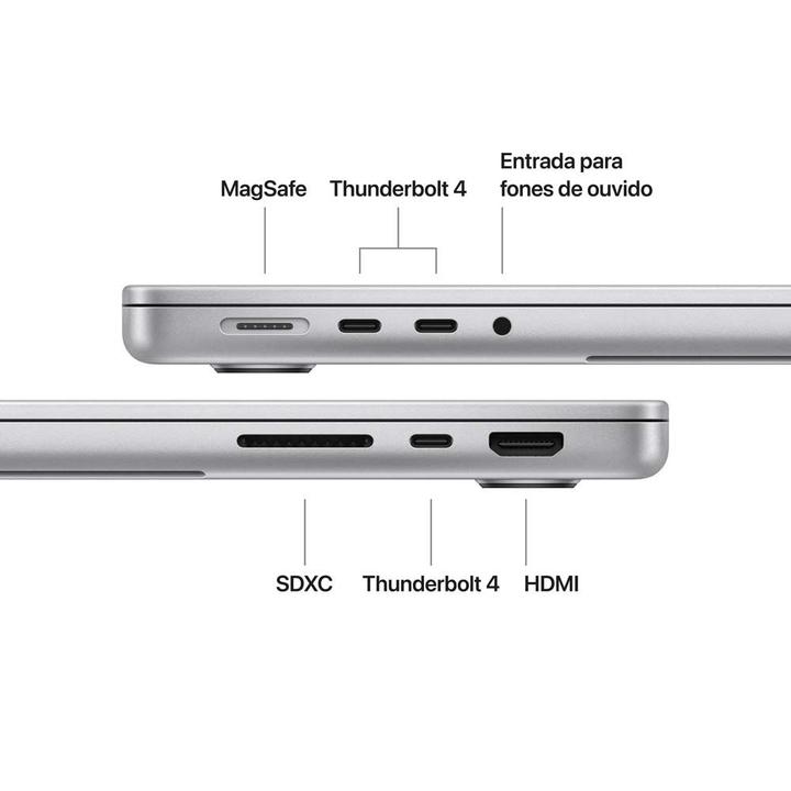 Notebook MacBook Apple Pro de 14" M5 Memória Unificada de 16GB e SSD de 1TB Prateado - 6