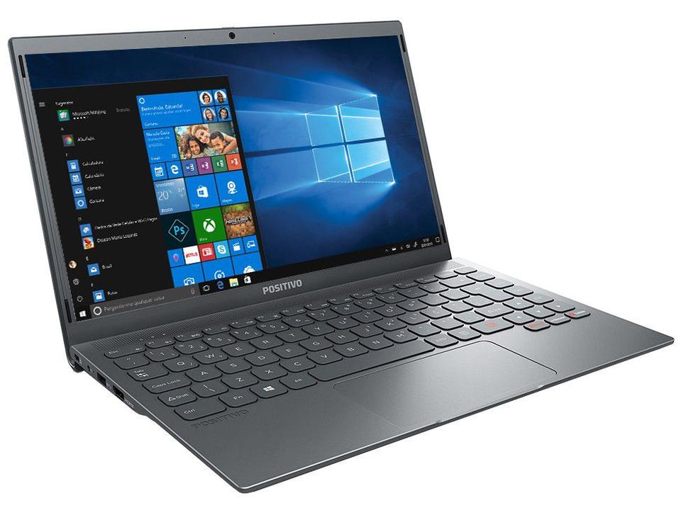 Notebook Positivo Motion Gray Q4128C-S Intel Atom - 4GB 128GB eMMC 14,1” LED Windows 10 - 4