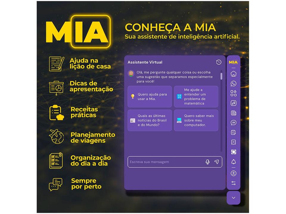 Notebook Positivo Vision C15M Intel Celeron N4500 Windows 11 Home 4GB RAM  128GB eMMC Tela 15" Full HD IPS Antirreflexo Minitela e Tecla Copilot Cinza - 11