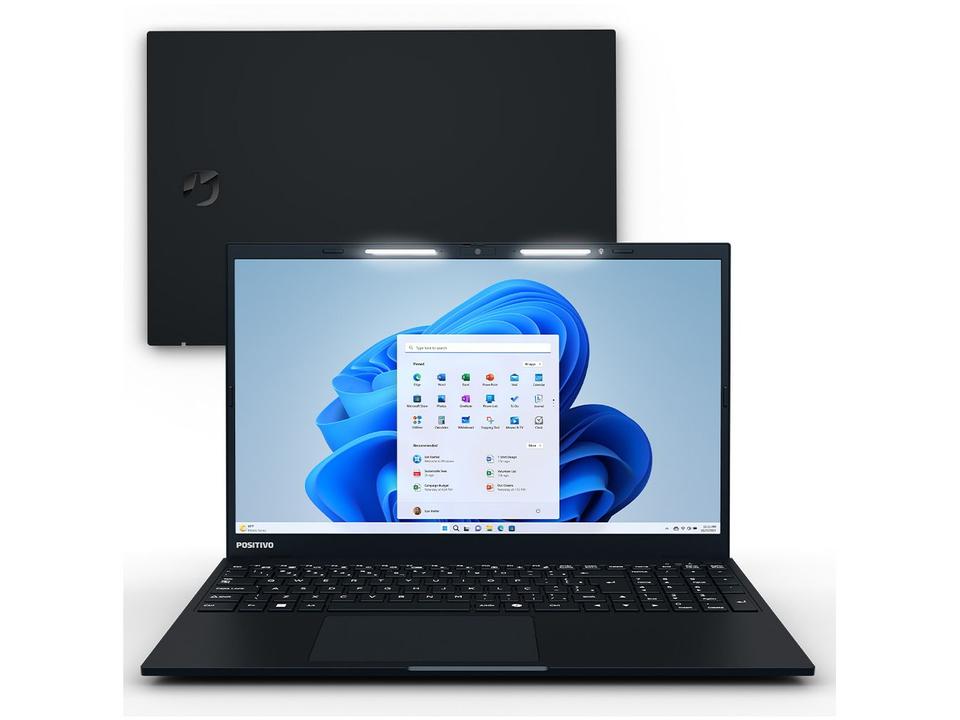 Notebook Positivo Vision i15 Intel Core i3 N300 8GB 256GB SSD Tela 15,6" Full HD Antirreflexo Windows 11 Preto - 17
