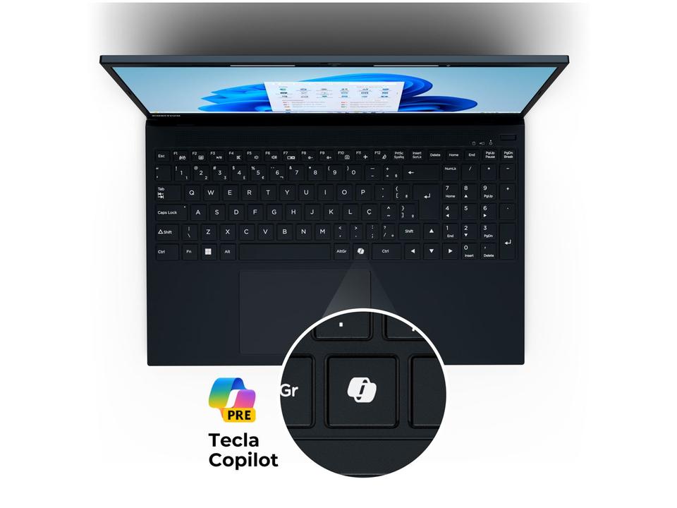 Notebook Positivo Vision R15 R516512A-15 AMD Ryzen 5 16GB RAM SSD 512GB 15,6" Full HD Windows 11 3002956 - 3