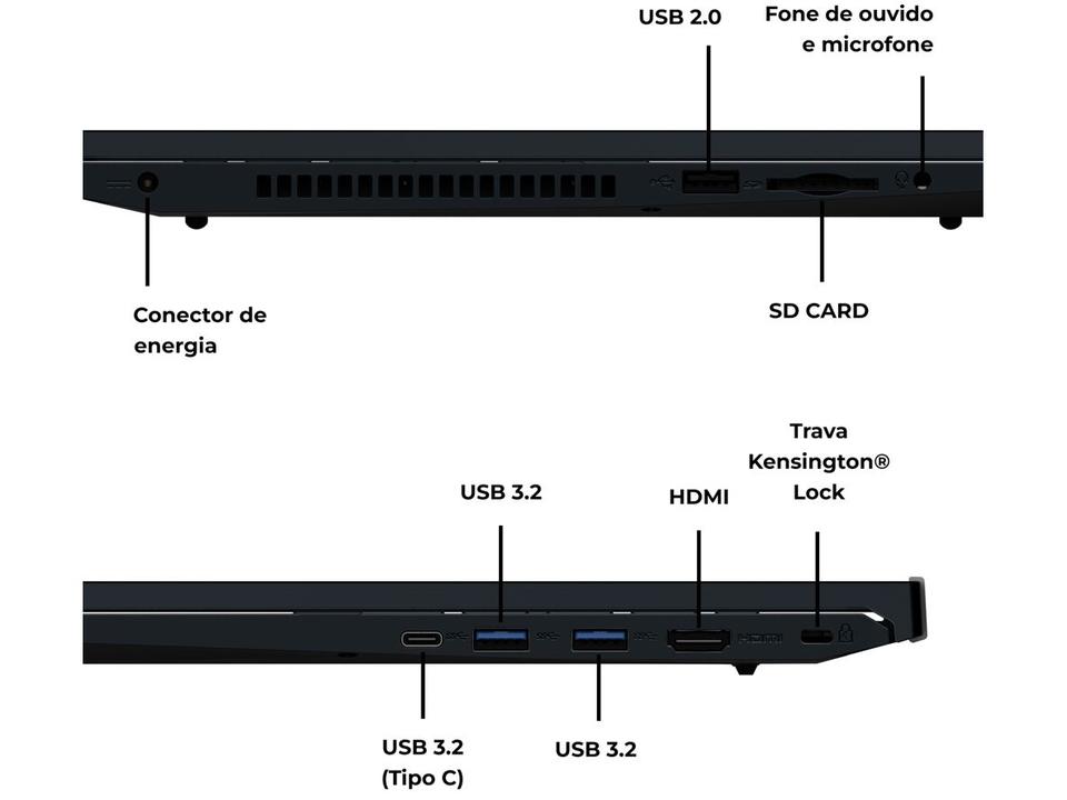 Notebook Positivo Vision R15 R58256 A-15 AMD Ryzen 5 8GB RAM SSD 256GB 15,6" Full HD Windows 11 3002880 - 2