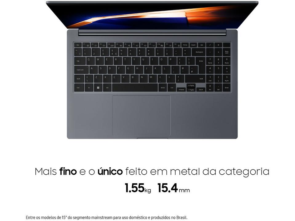 Notebook Samsung Galaxy Book4 Intel Core i3 8GB RAM SSD 256GB 15,6" Full HD Windows 11 NP750XGJ-KG5BR - 2