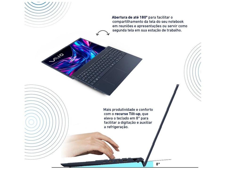 Notebook Vaio Intel Core i5-1334U 16GB RAM 512GB SSD 16" Linux - 7