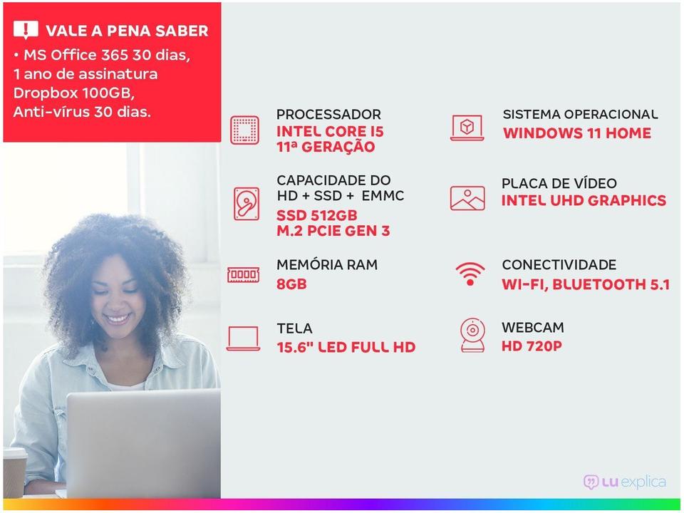 Notebook Vaio Intel Core i5 8GB 512GB SSD 15,6” - 1