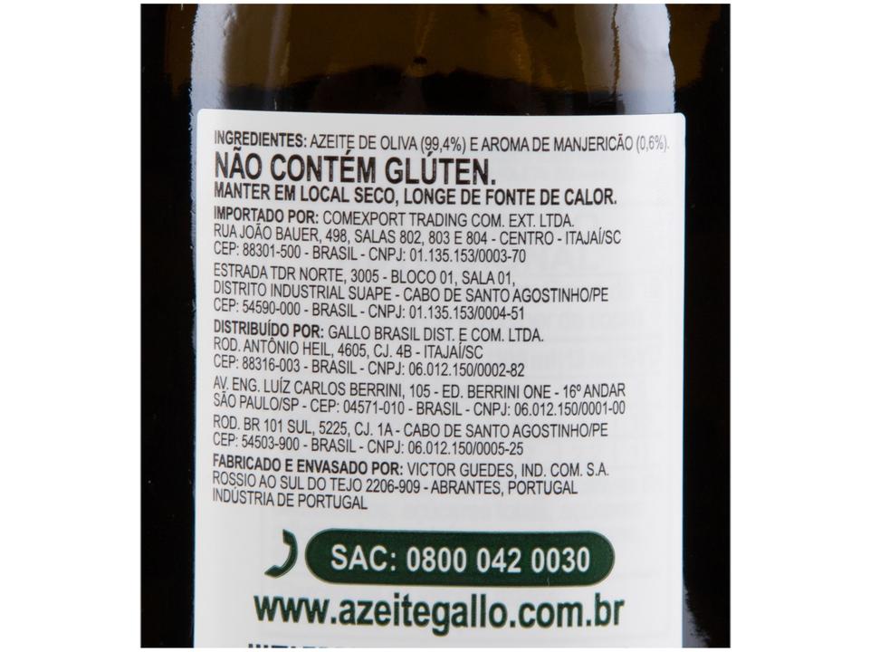 Óleo Composto de Oliva Gallo Manjericão 250ml - 6