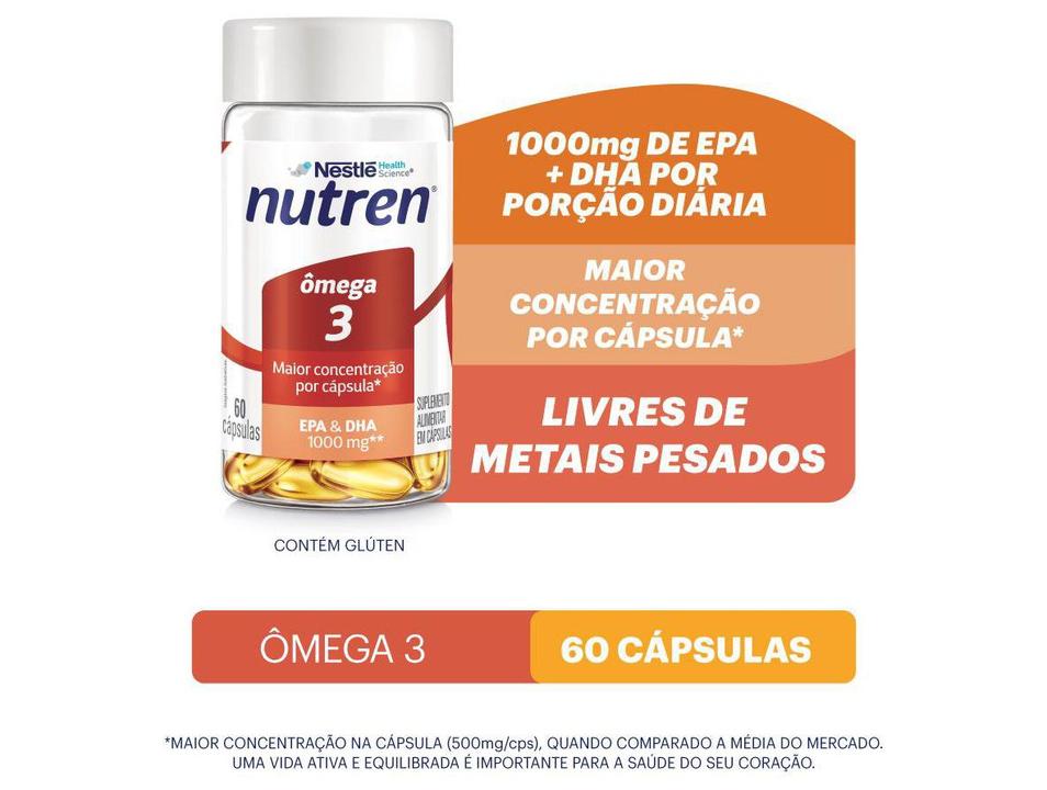 Ômega 3 Nestlé Nutren EPA & DHA 60 Cápsulas - 1