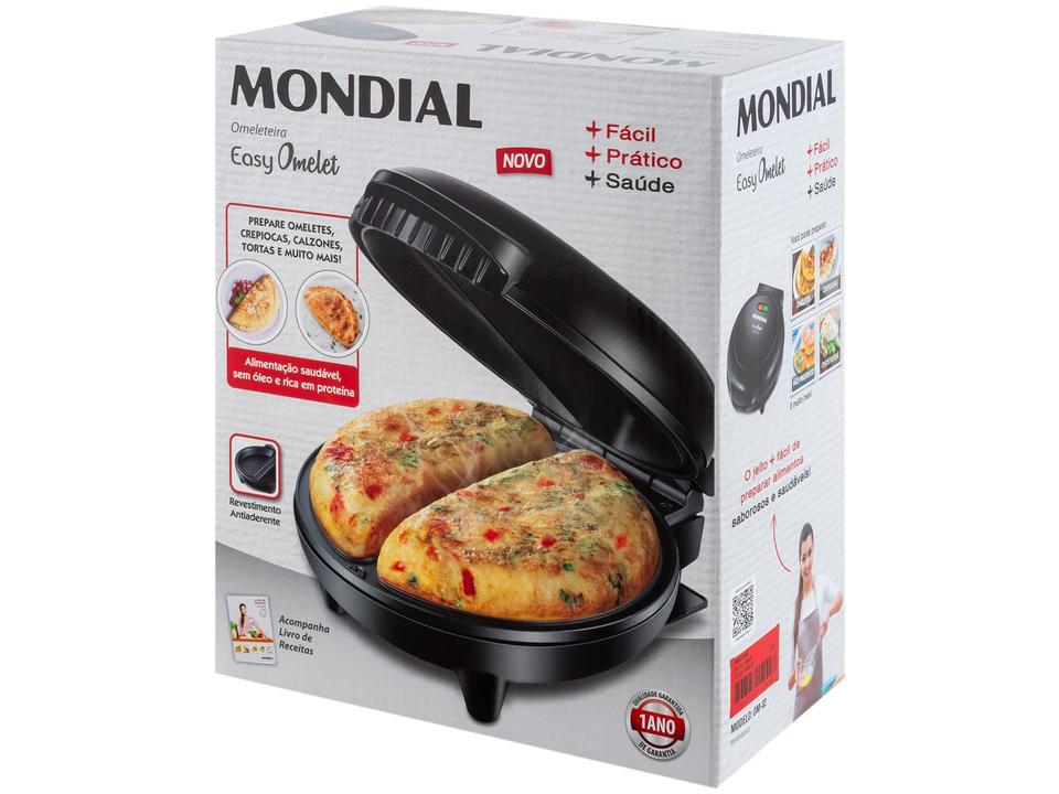 Omeleteira Elétrica Mondial Easy Omelet OM-02 Preta - 14
