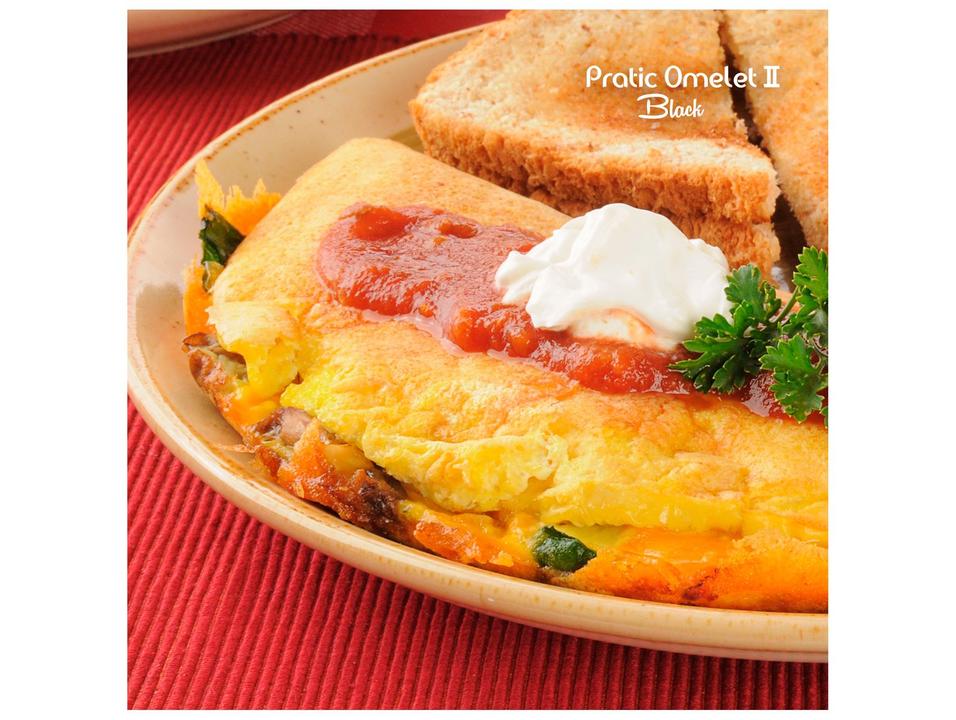 Omeleteira Elétrica Mondial Omelet Pratic OM-04-BI Preto e Prata - 7