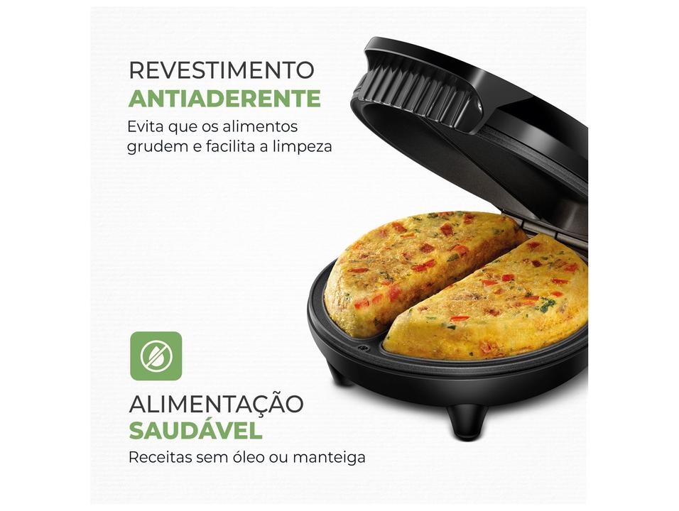 Omeleteira Elétrica Mondial Omelet Pratic OM-04-BI Preto e Prata - 1