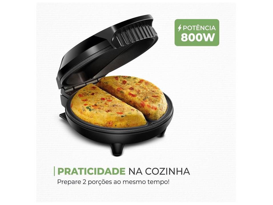 Omeleteira Elétrica Mondial Omelet Pratic OM-04-BI Preto e Prata - 3