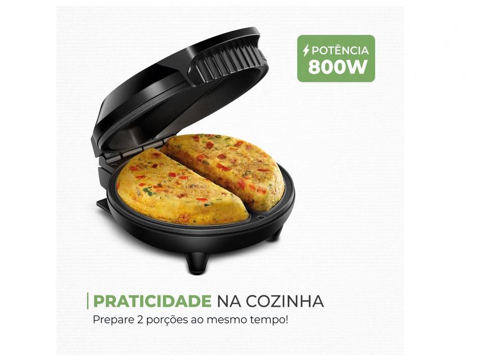 Omeleteira Elétrica Mondial Omelet Pratic OM-04-BI Preto e Prata - 4