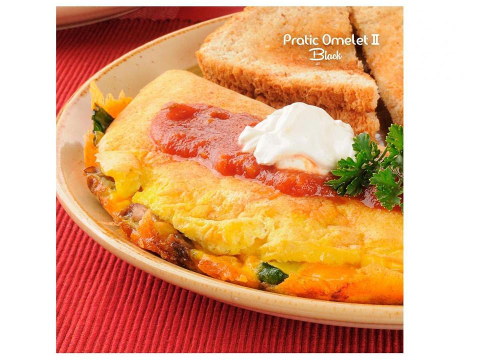 Omeleteira Elétrica Mondial Omelet Pratic OM-04-BI Preto e Prata - 8