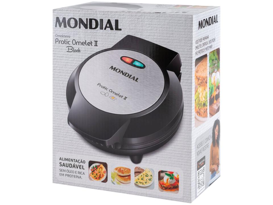 Omeleteira Elétrica Mondial Omelet Pratic OM-04-BI Preto e Prata - 15